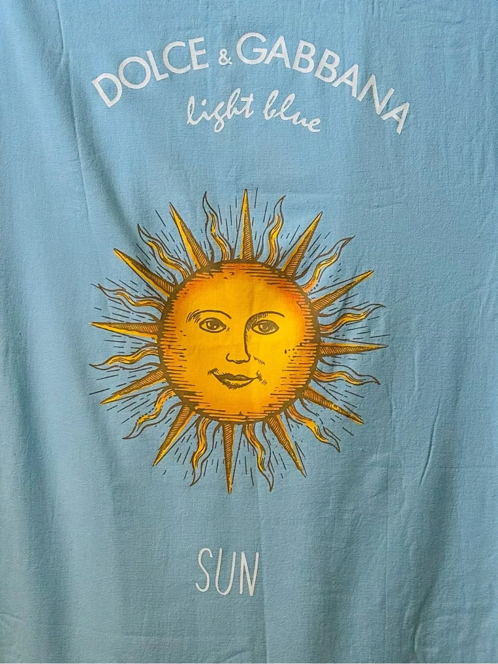 Dolce & Gabbana Light Blue Sun Celestial SOFT Cotton Beach Towel 69x27 summer